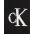 Calvin Klein Fluffy Monogram Sweater Ck Black Online now