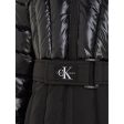 Calvin Klein Long Belted Puffer frakke Ck Black Online Hot Sale