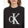 Calvin Klein Fluffy Monogram Sweater Ck Black Online now