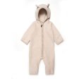 Huttelihut Overall Ører Bomuldsfleece Mushi Cot Fleece Camel Sale