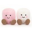 Jellycat Amuseable Hvid och Lyserød Marshmallows 15 cm Online now