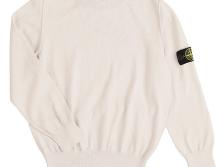 Stone Island Junior Stickat Tröja Pearl Grey Cheap