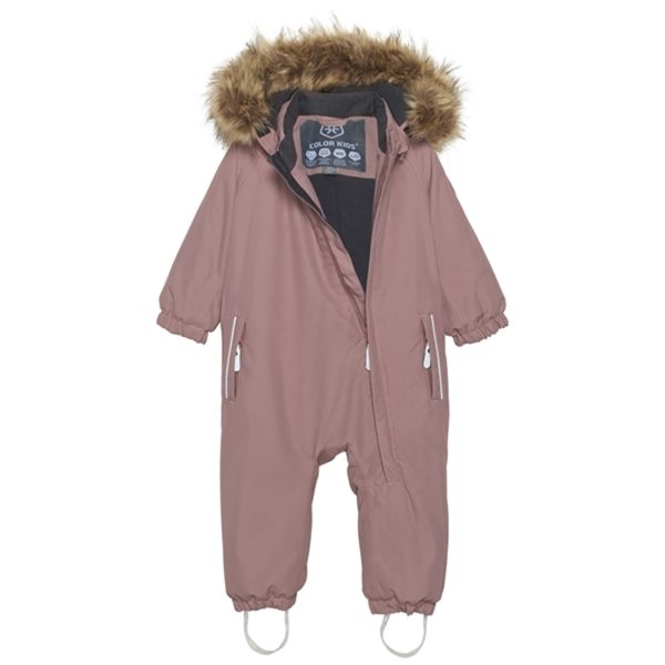 Color Kids Vinteroverall m. Faux Fur Burlwood Cheap