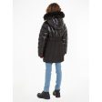 Calvin Klein Long Belted Puffer frakke Ck Black Online Hot Sale